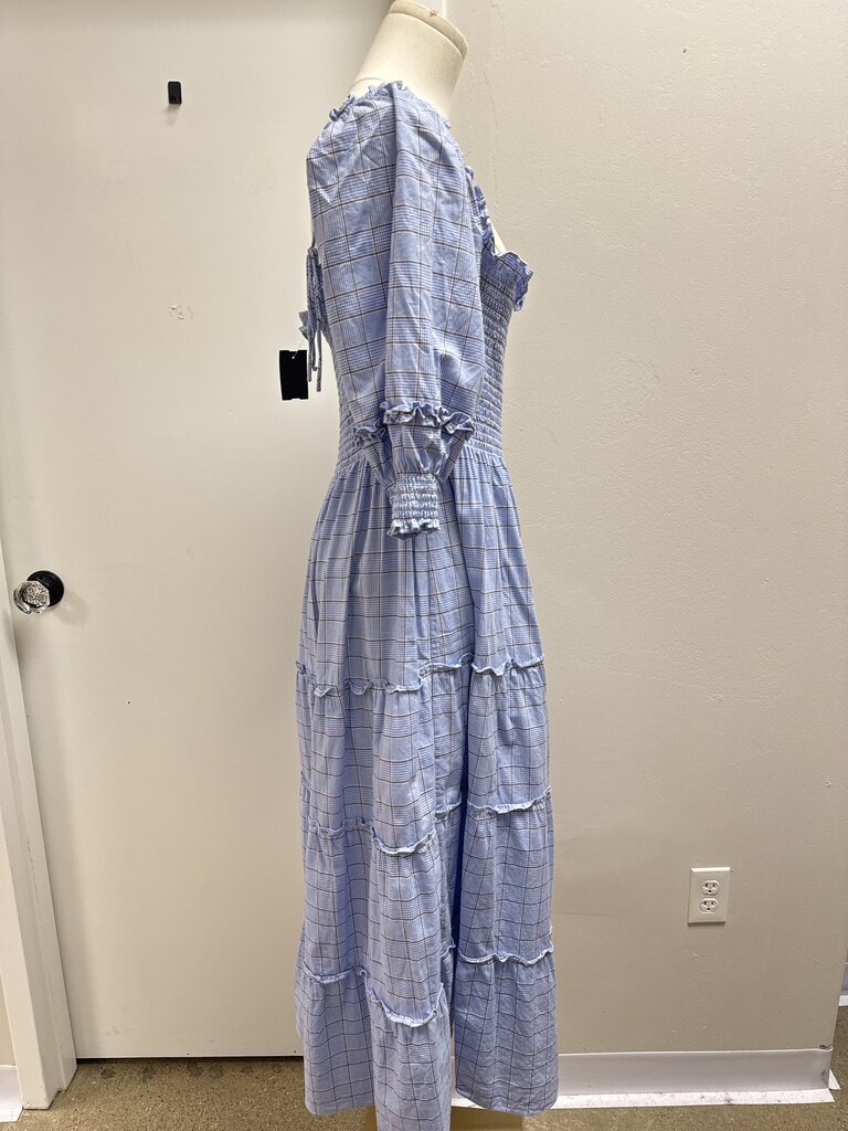 Hill House Blue Plaid Maxi Dress