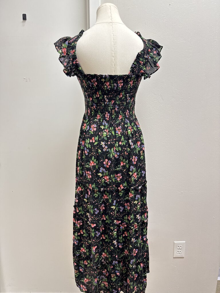 Hill House Black Floral Maxi Dress