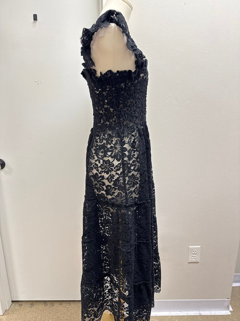 Hill House Black Lace Maxi Dress