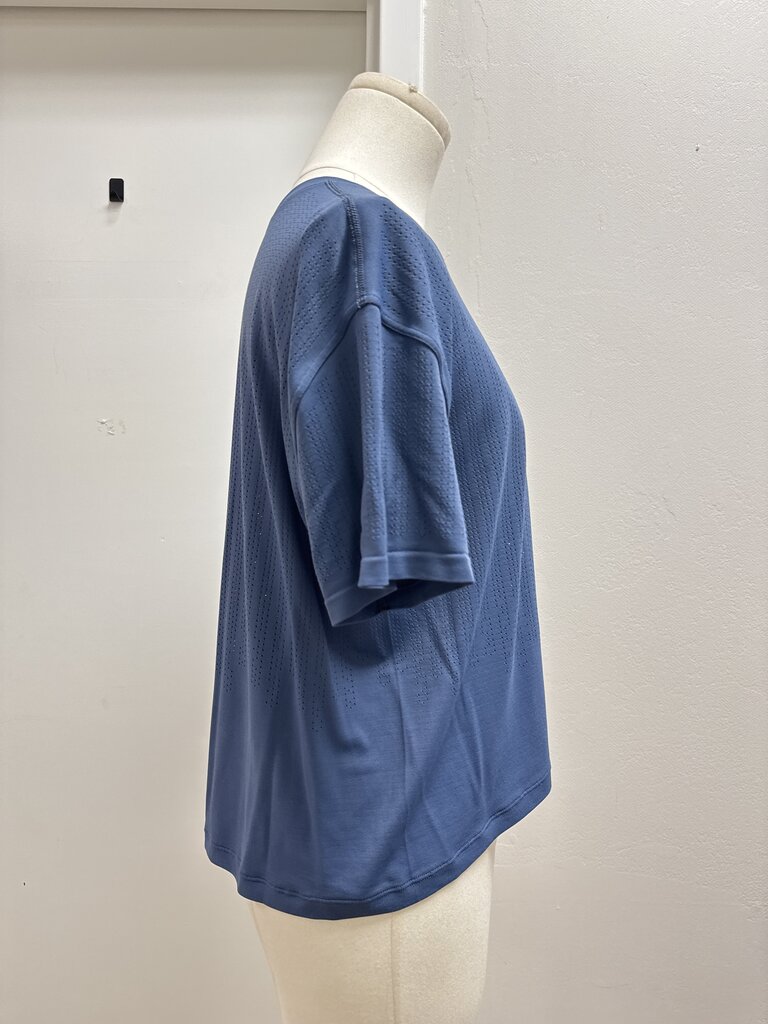 Lululemon Blue Perforated Tee