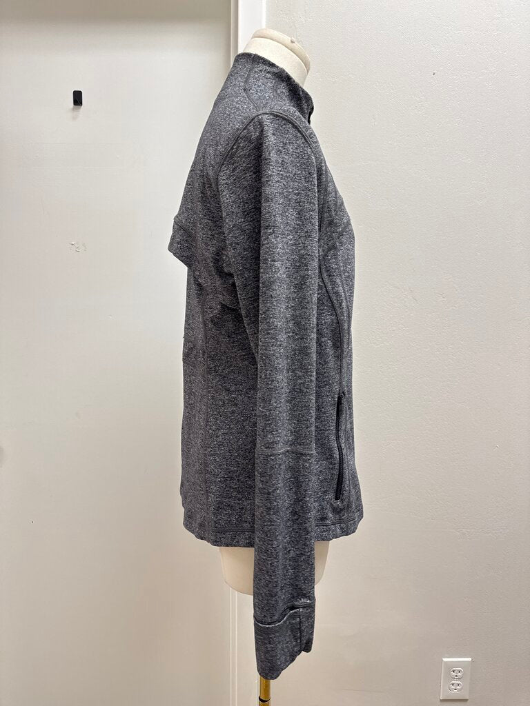Lululemon Grey Marled Logo Jacket