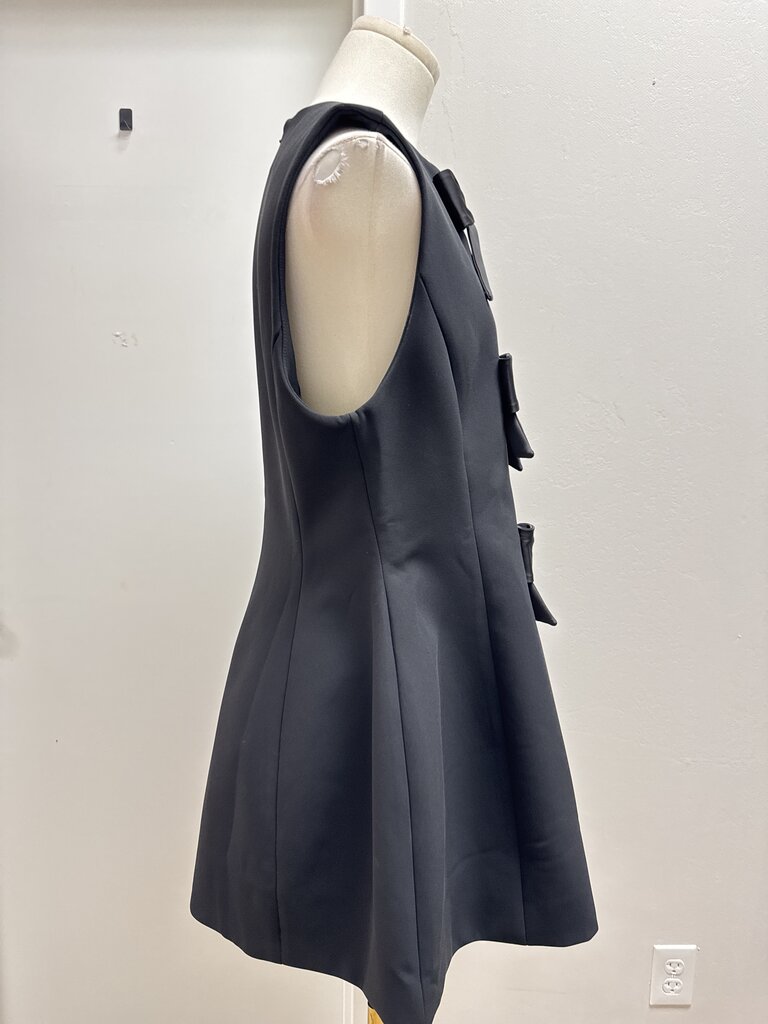 Hill House Black Bow Accent Mini Dress