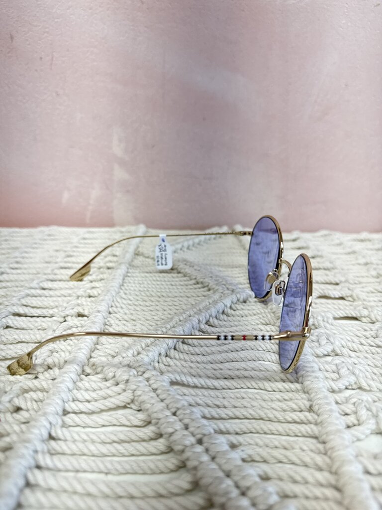 Burberry Silver Round Frame Sunglasses W/Box and Case