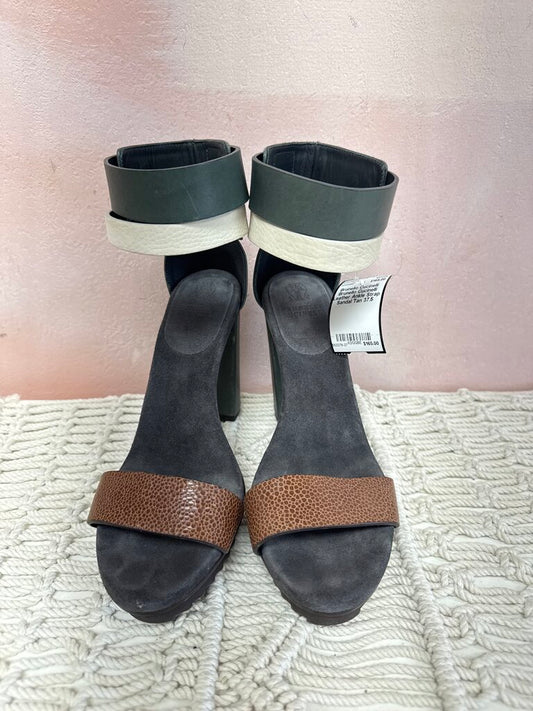 Brunello Cucinelli Leather Ankle Strap Sandal