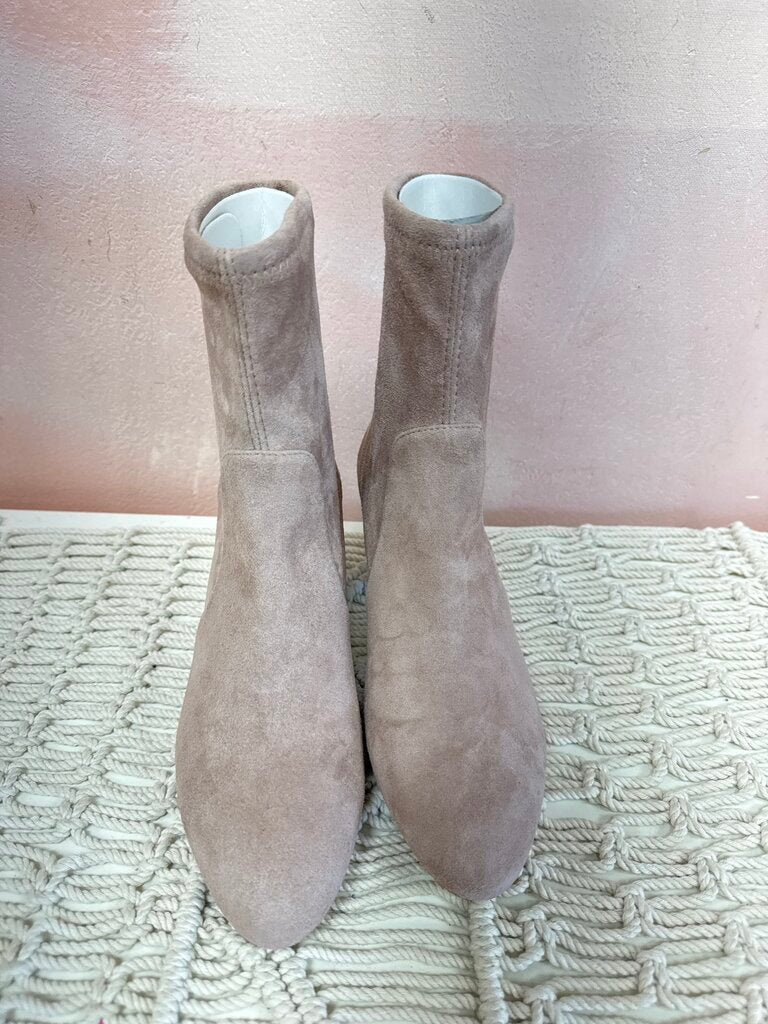 Stuart Weitzman Blush Suede Bootie NWT w/Box