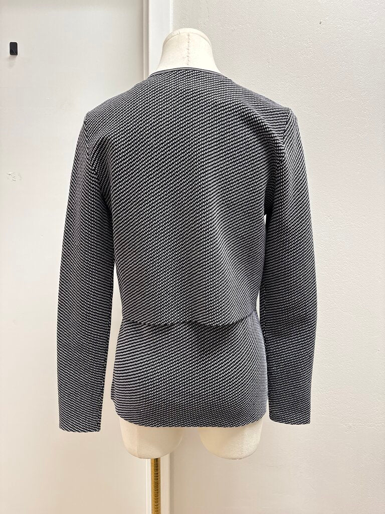 Akris Black and White Shell and Cardigan