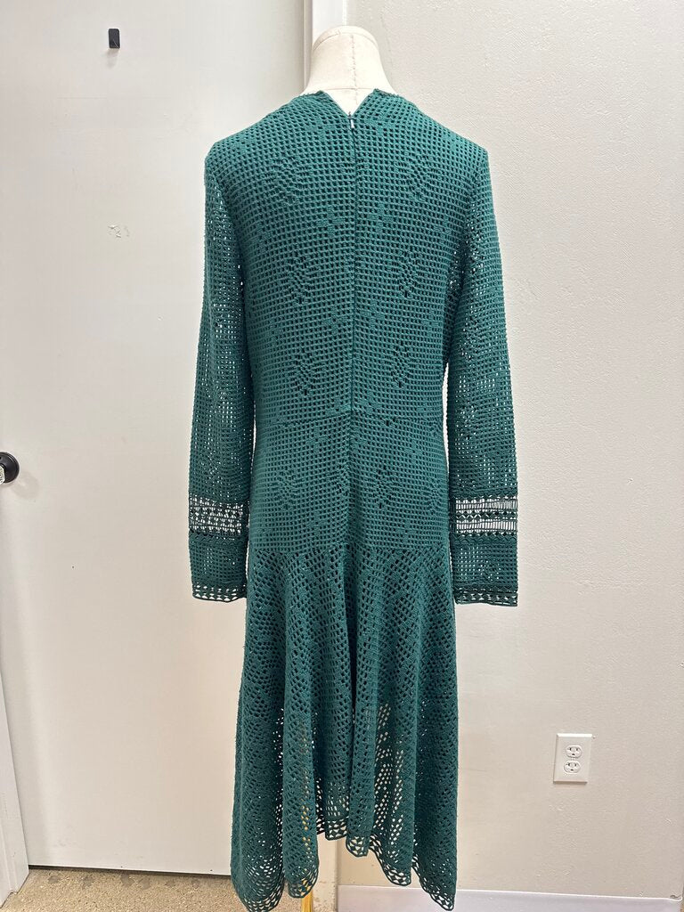 See by Chloe Green Crochet Midi Dress