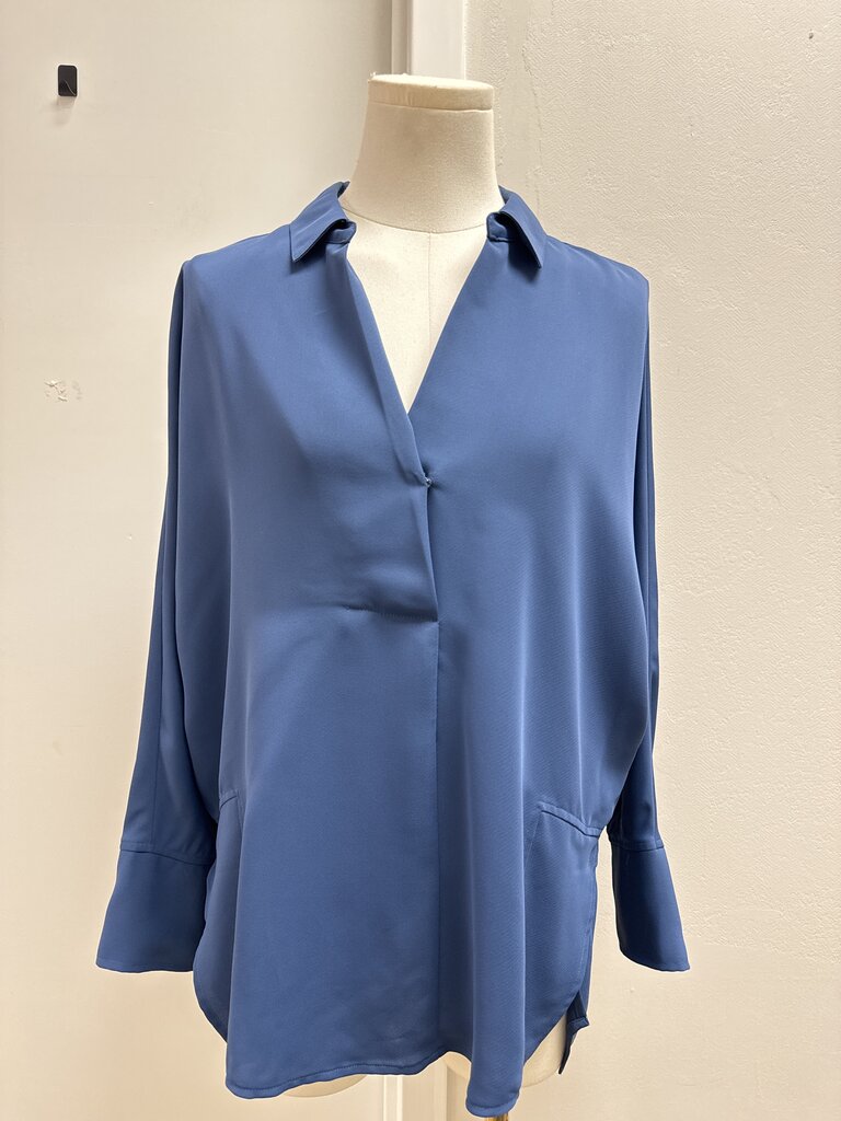 Nic + Zoe Blue Blouse