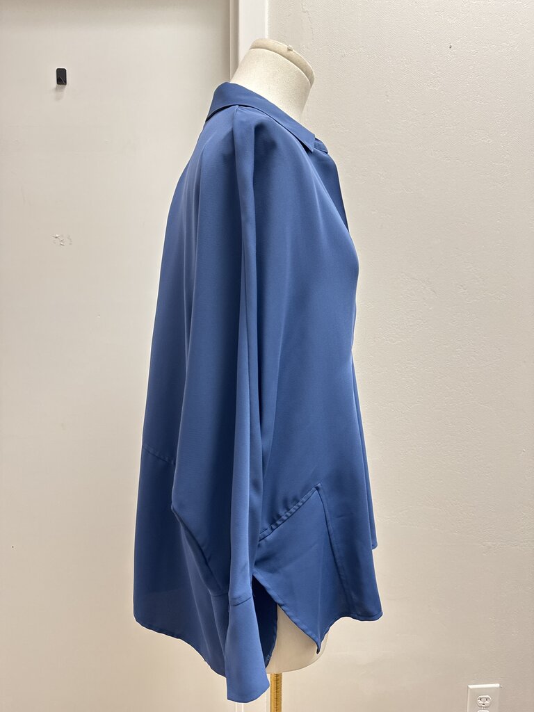 Nic + Zoe Blue Blouse