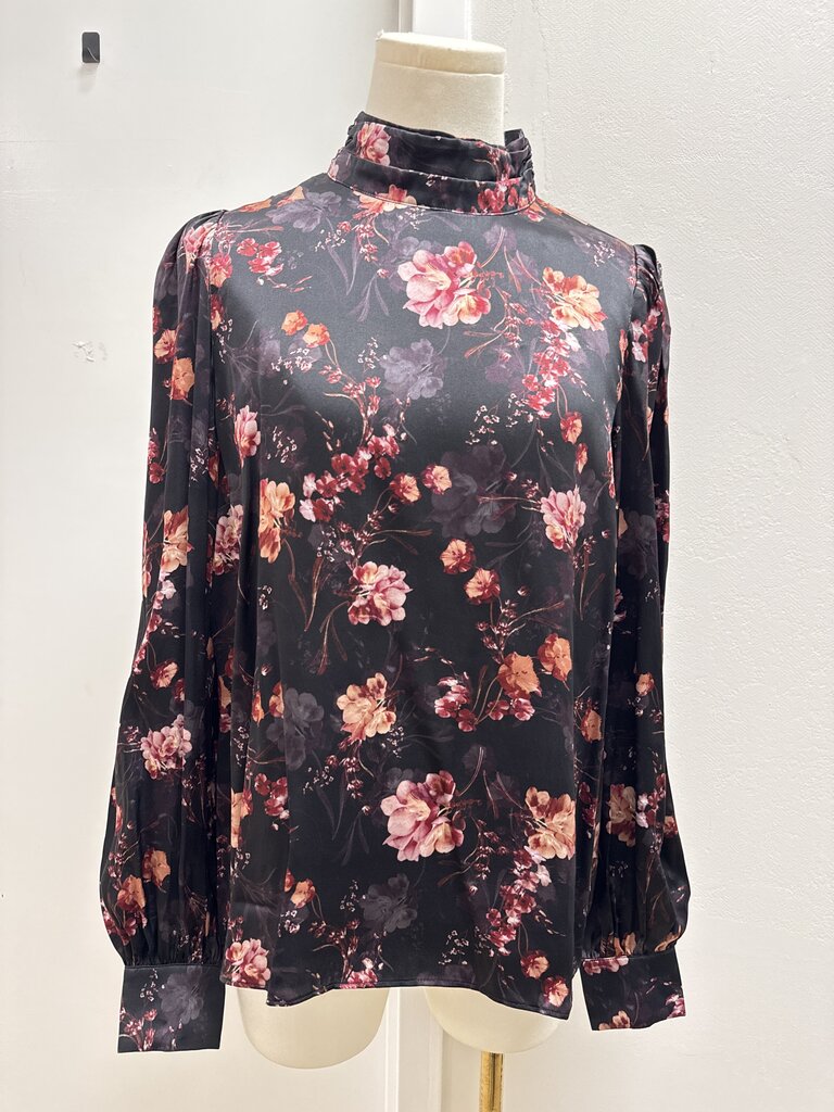 Cami NYC Black Floral Blouse