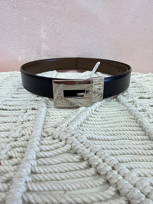 Gucci Black and Brown Reversible Vintage Belt