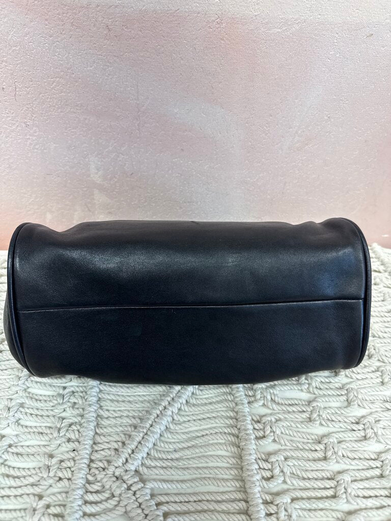 Chanel Black Lambskin Chain Fringe Clutch w/Dustbag