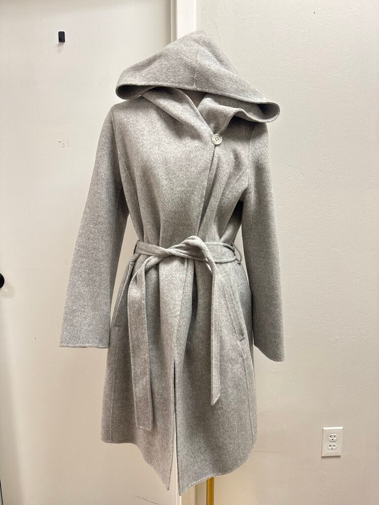 Theory Grey Belted Coat