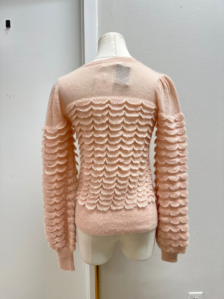 Zimmermann Light Pink Scallop Sweater NWT