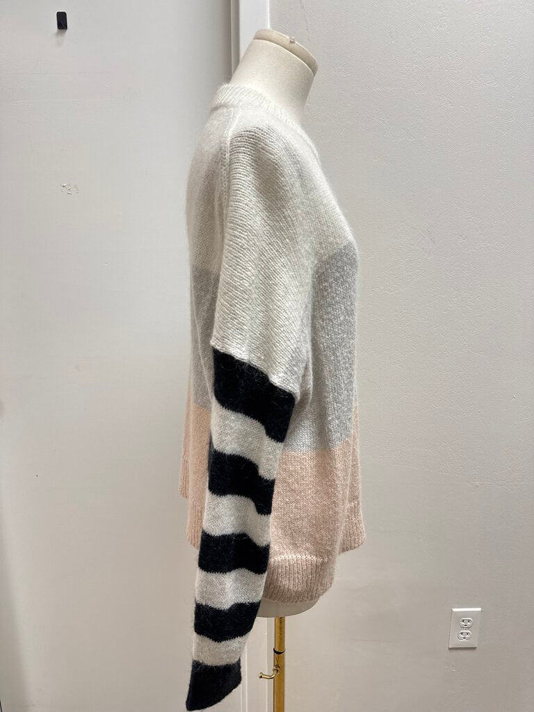 AllSaints Cream Stripe Sweater