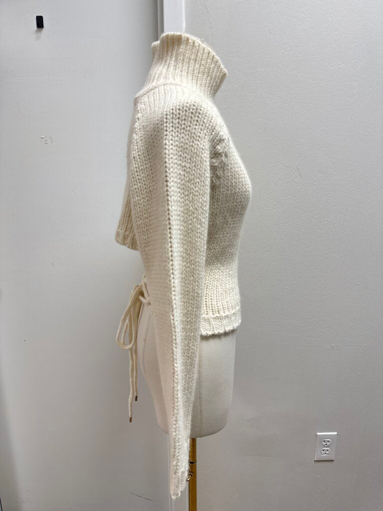 Maje Ecru Mock Neck Sweater