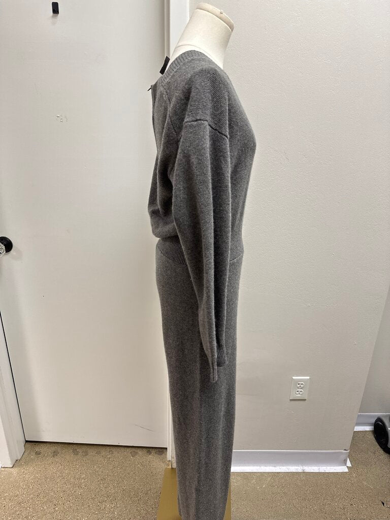 Theory Grey V-Neck Jumpsuit