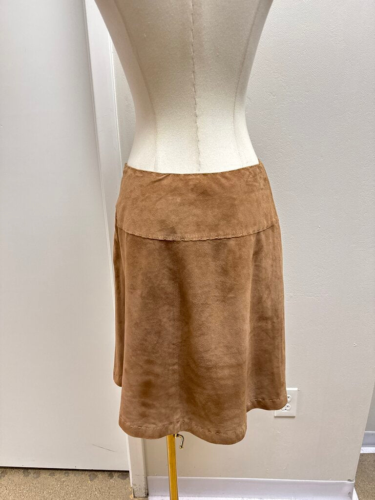 Les Copains Brown Suede Mini Skirt
