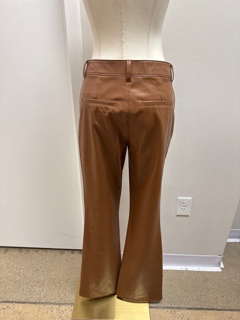 Paige Camel Faux Leather Pant