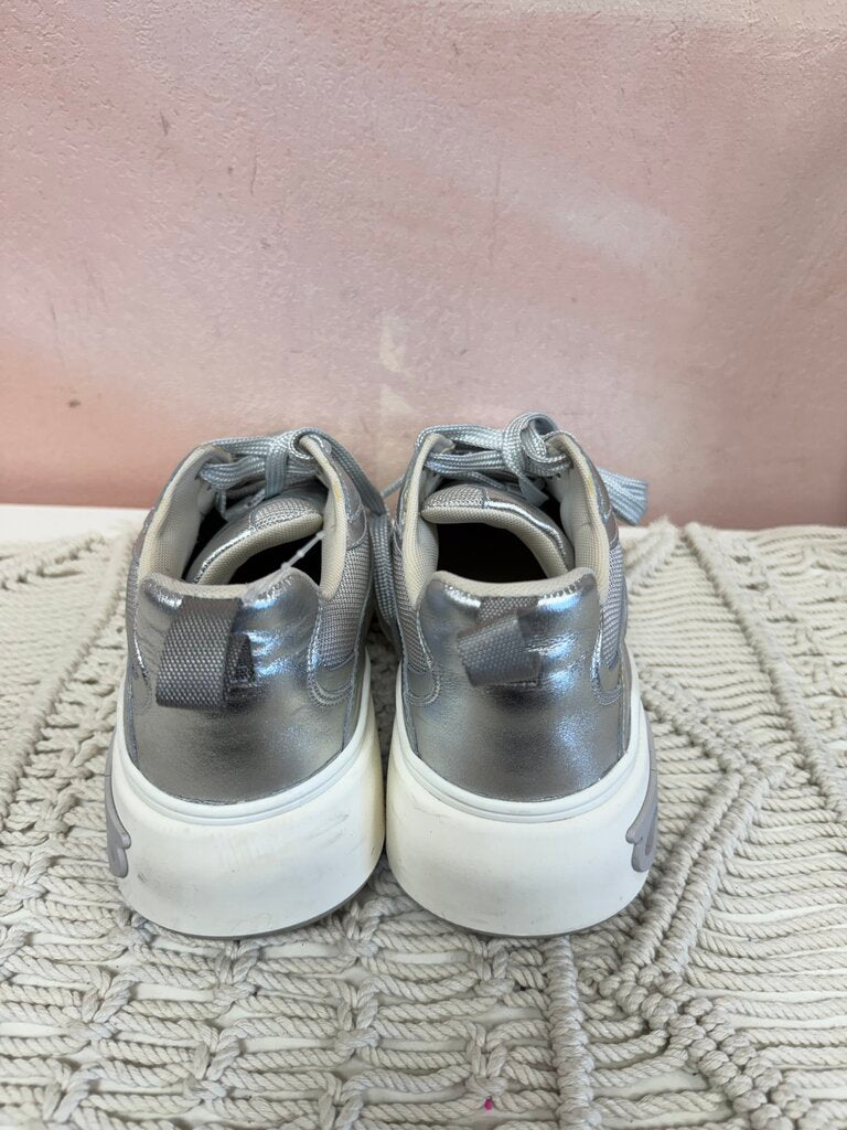 Ferragamon White and Silver Sneaker