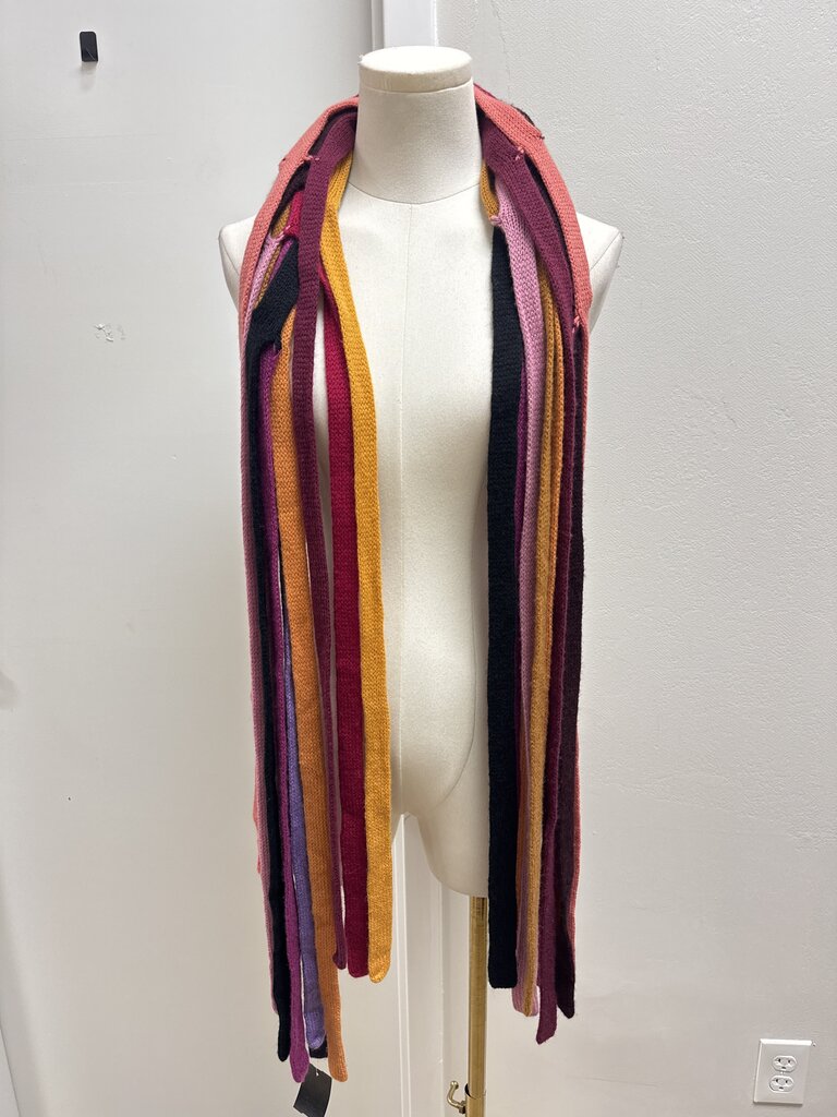 Malo Rainbow Fringe Scarf