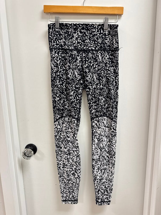 Lululemon Black and White Floral Legging
