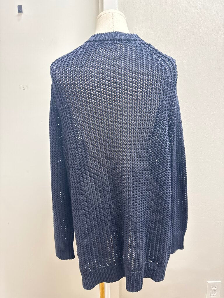 Pearl Navy Long Cardigan