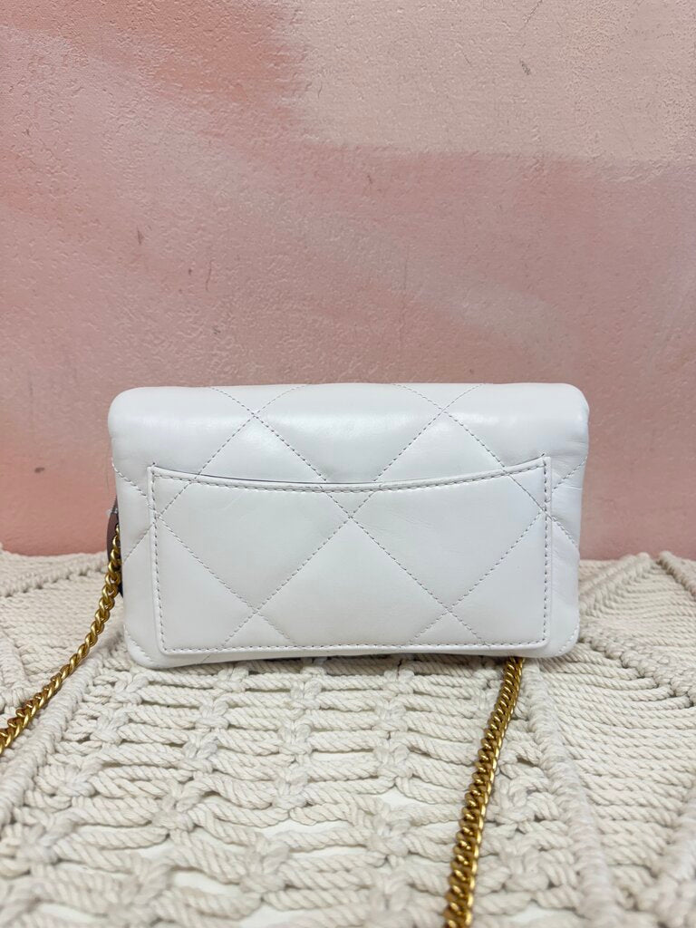 Tory Burch Ivory Wallet on a Chain Crossbody w/Dustbbag