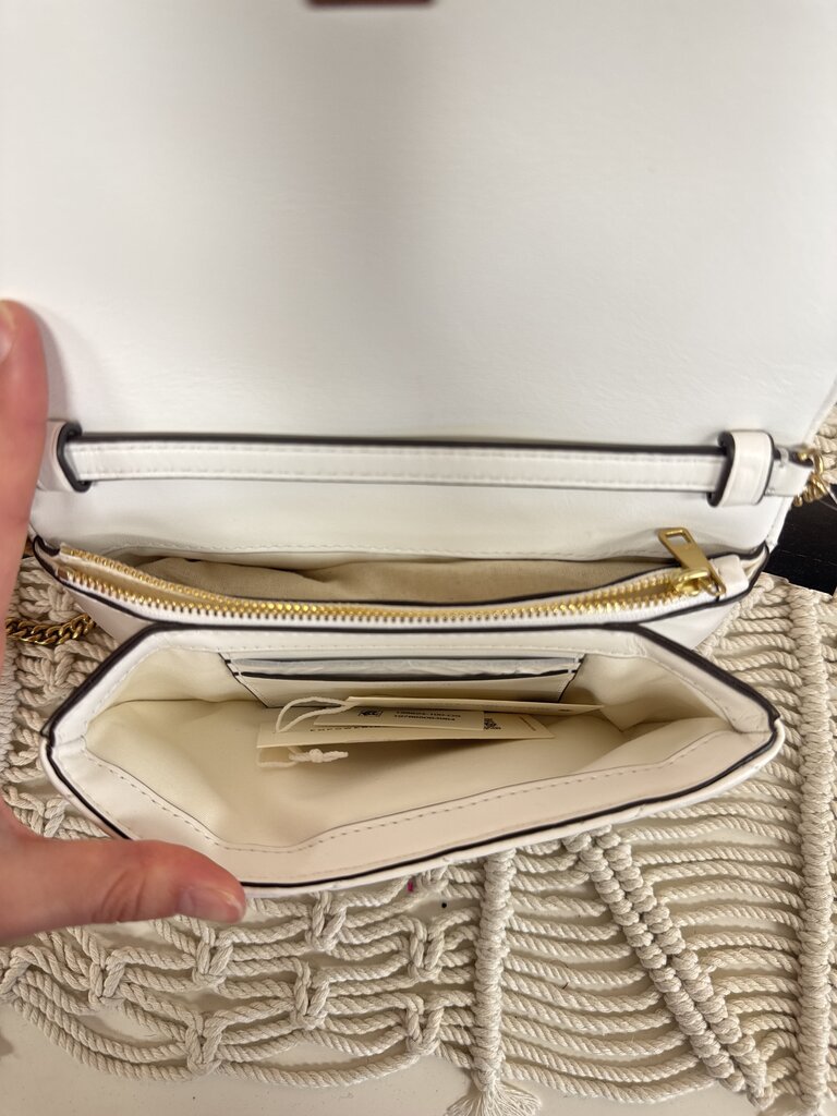 Tory Burch Ivory Wallet on a Chain Crossbody w/Dustbbag