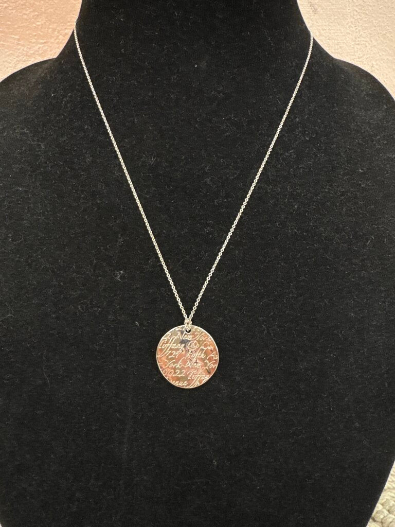 Tiffany & Co Sterling Notes Pendant Necklace