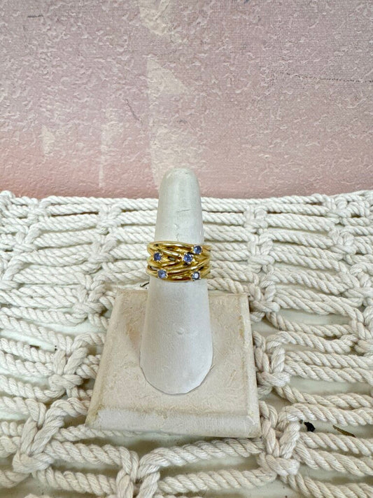 Sterling and Tanzanite Band