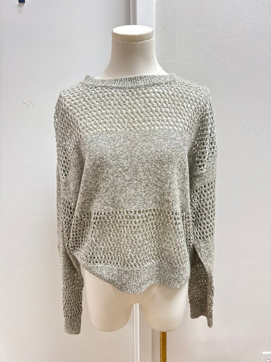 ATM Grey Marled Knit Sweater