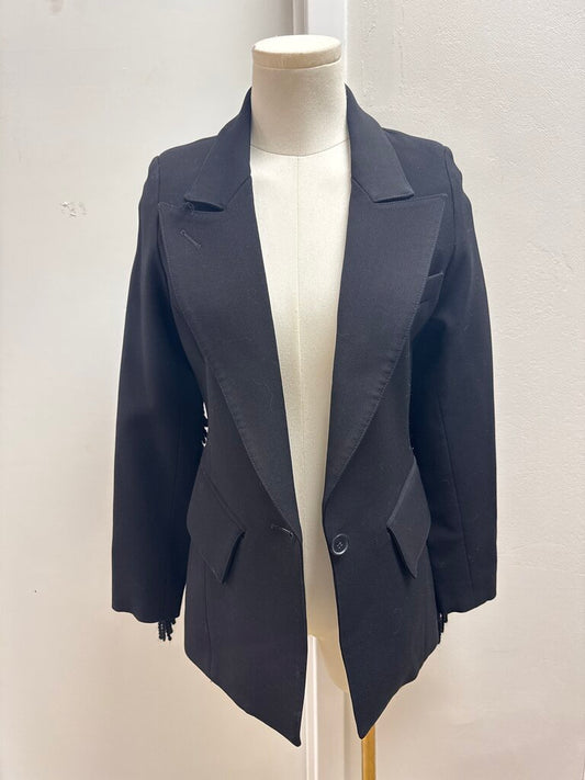 Smythe Black Fringe Blazer