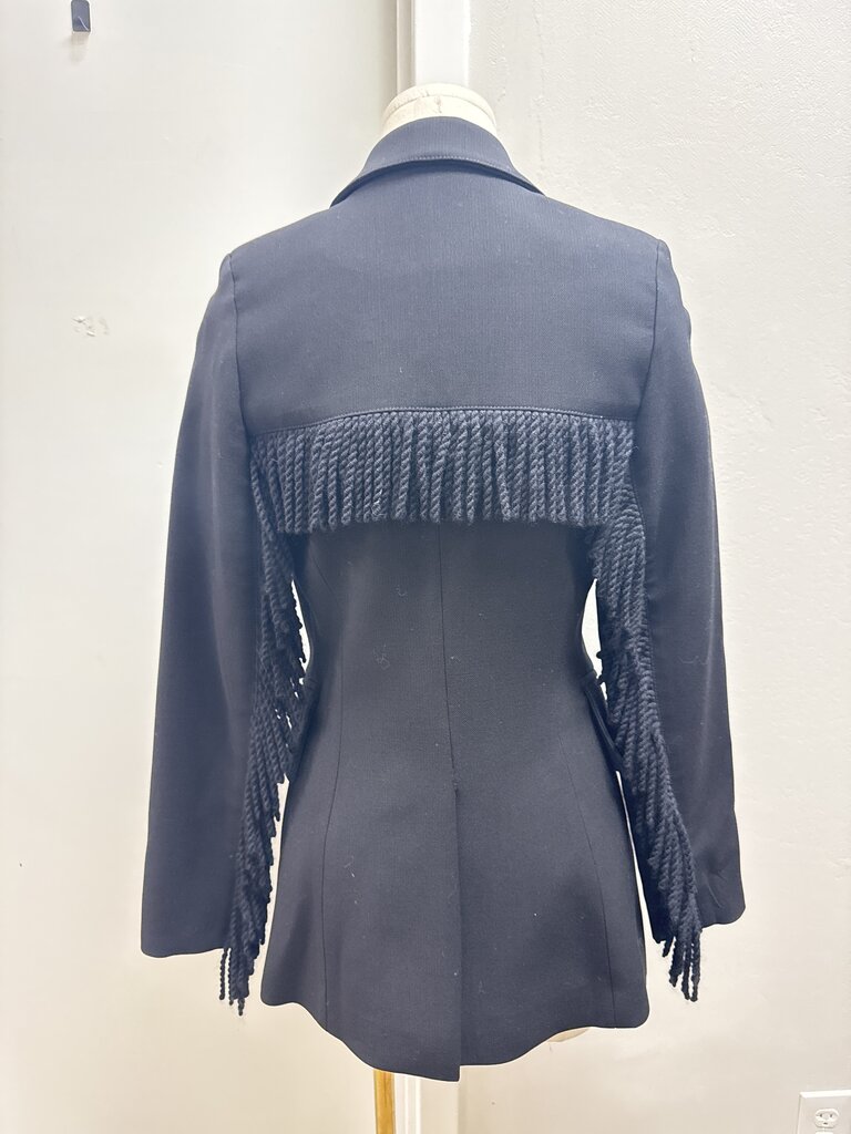 Smythe Black Fringe Blazer