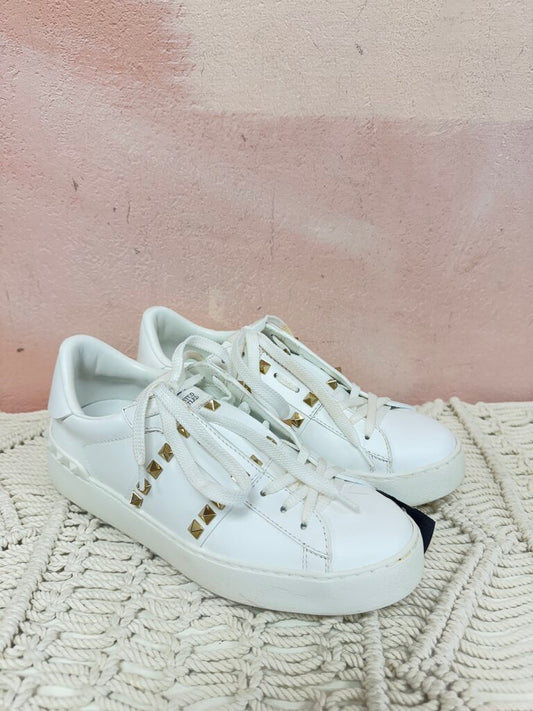 Valentino White Rockstud Sneaker