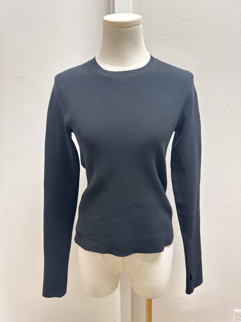 Helmut Lang Black Ribbed Tee