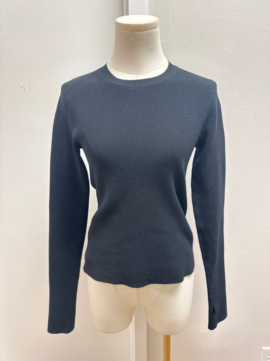 Helmut Lang Black Ribbed Tee