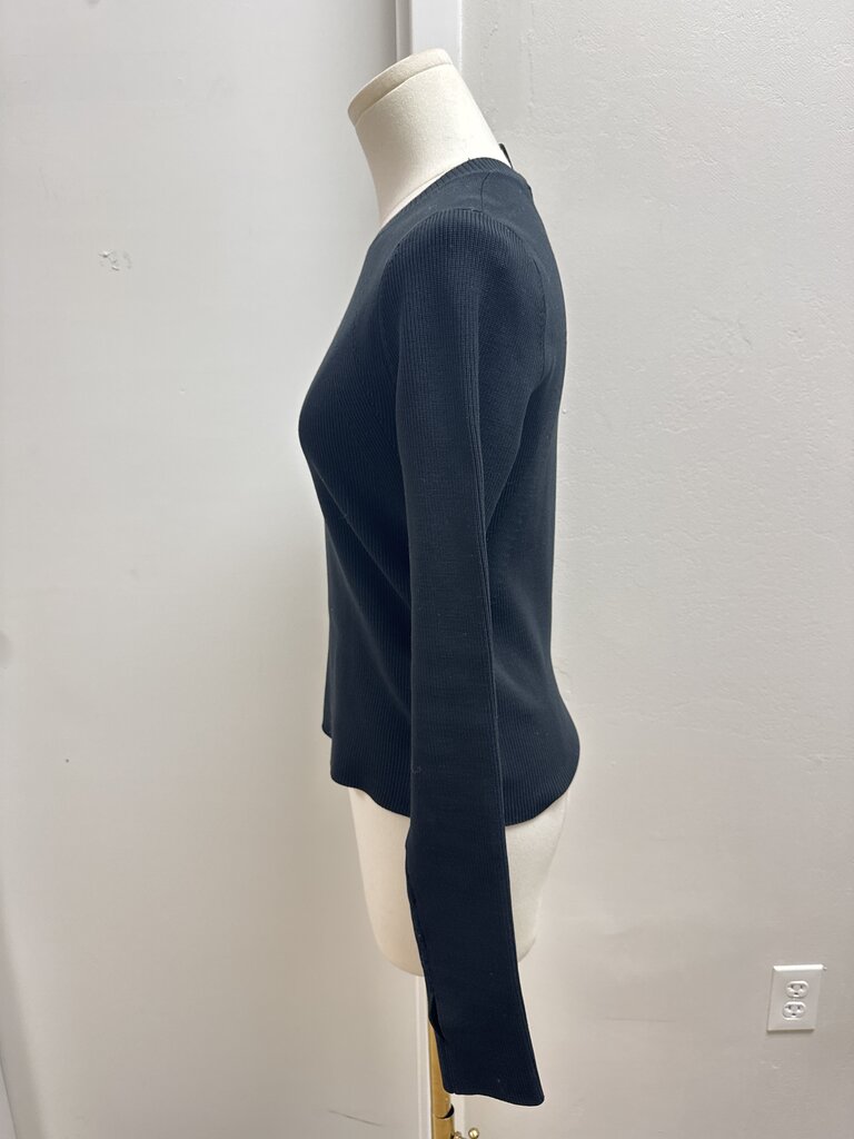 Helmut Lang Black Ribbed Tee
