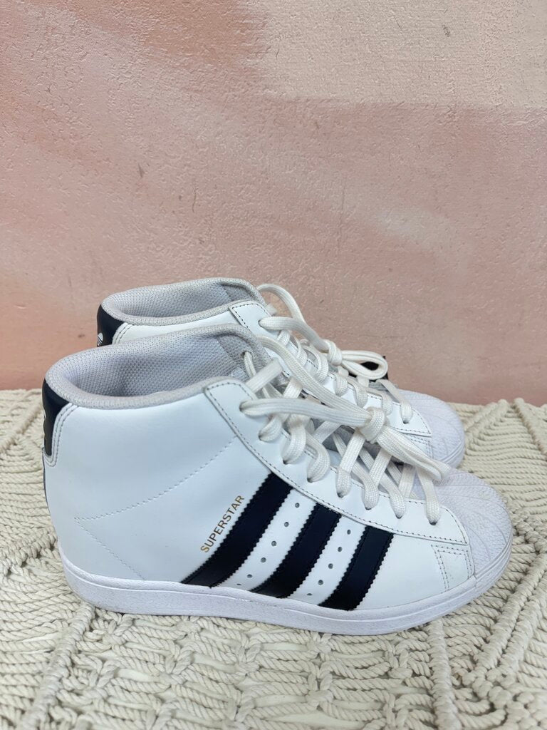 Adidas White Superstar Hi Top Sneaker