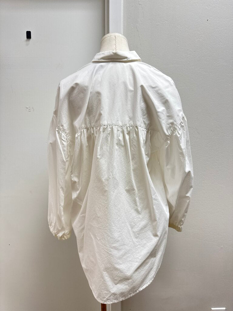 Rails White Button Up Top