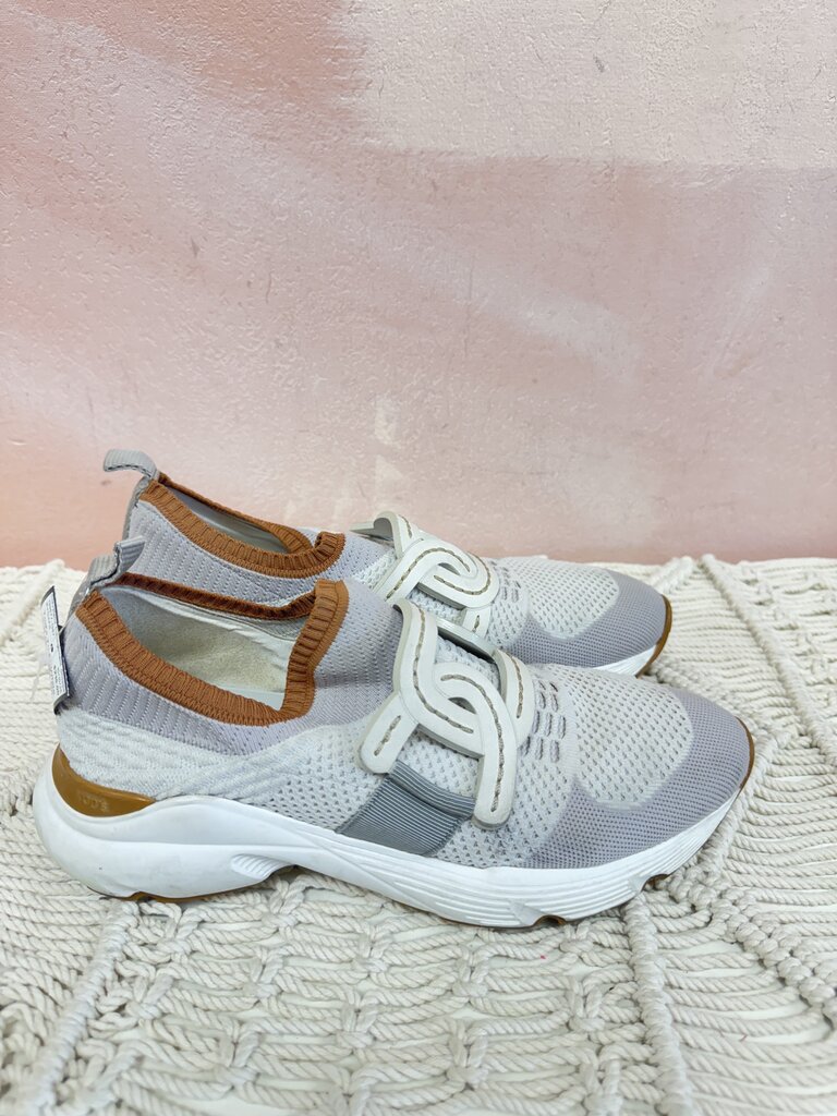 Tod's White and Grey Slip On Sneaker