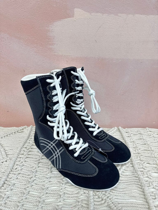 Jeffrey Campbell Black Boxing Sneaker