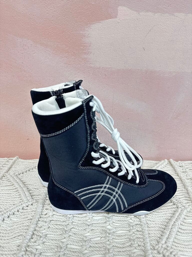 Jeffrey Campbell Black Boxing Sneaker