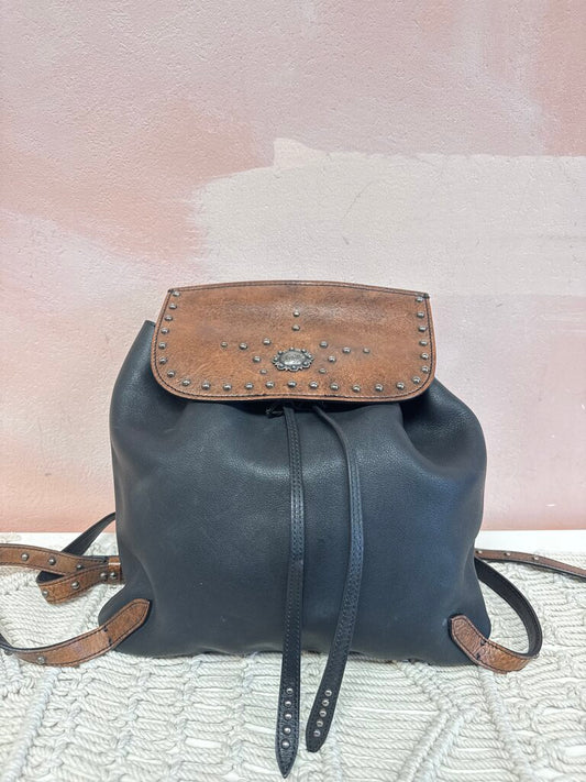 Ralph Lauren Black Leather Backpack