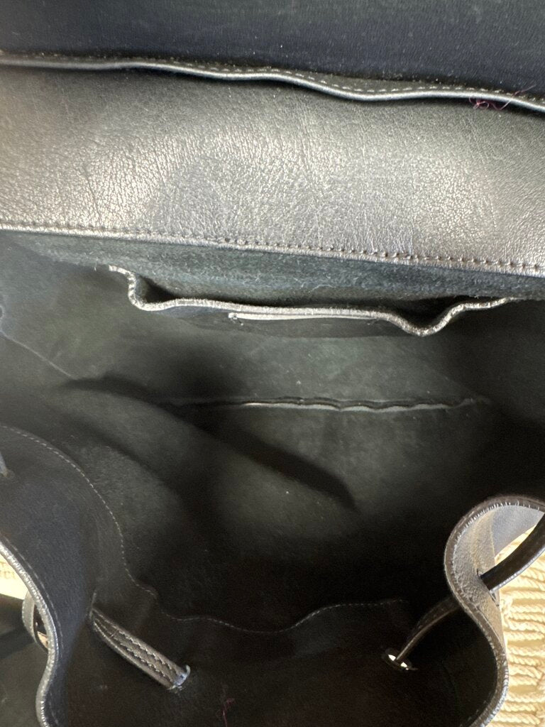 Ralph Lauren Black Leather Backpack