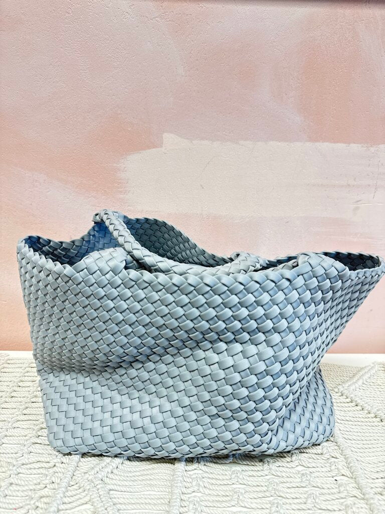Naghedi Grey Woven Tote