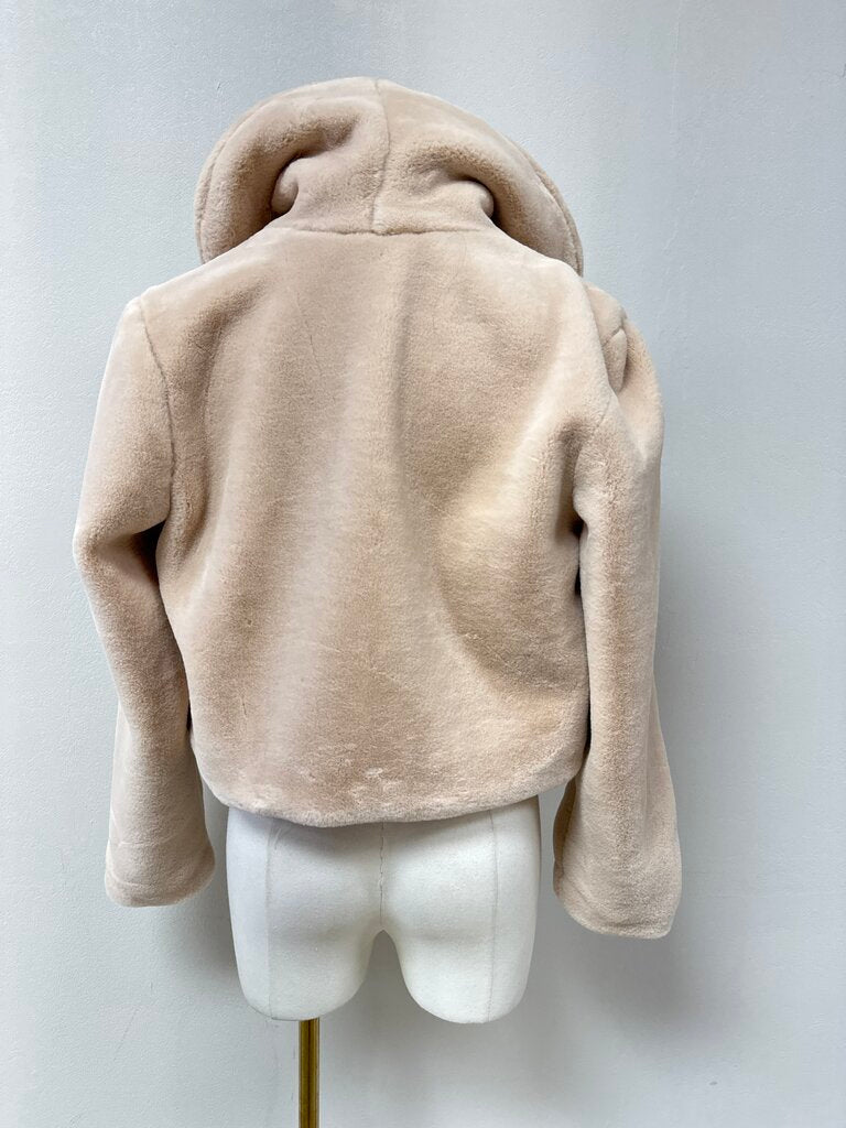 Blank NYC Blush Fuzzy Cropped Jacket