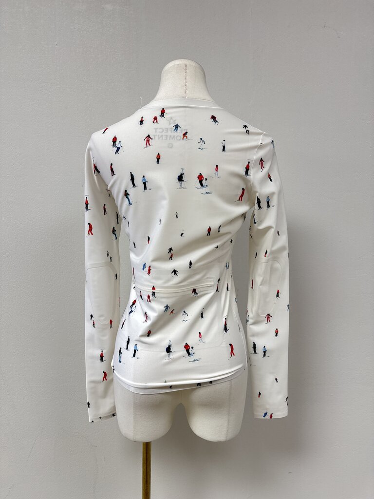 Perfect Moment White Ski Motif Layering Top
