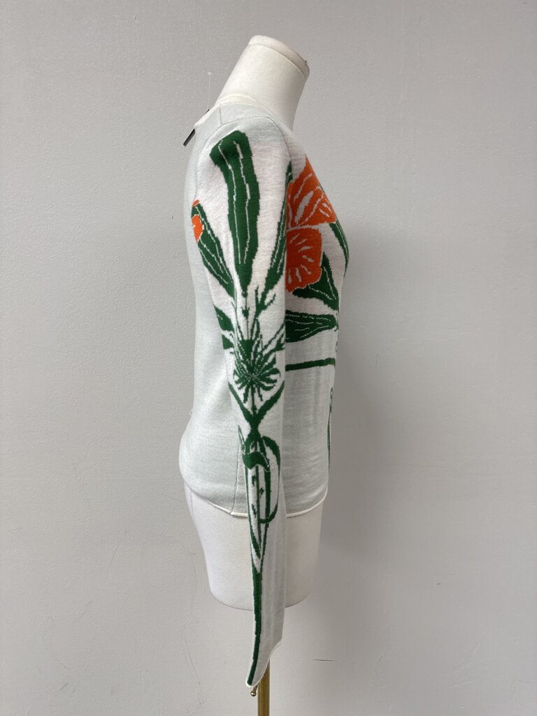 JW Anderson Ecru Floral Sweater