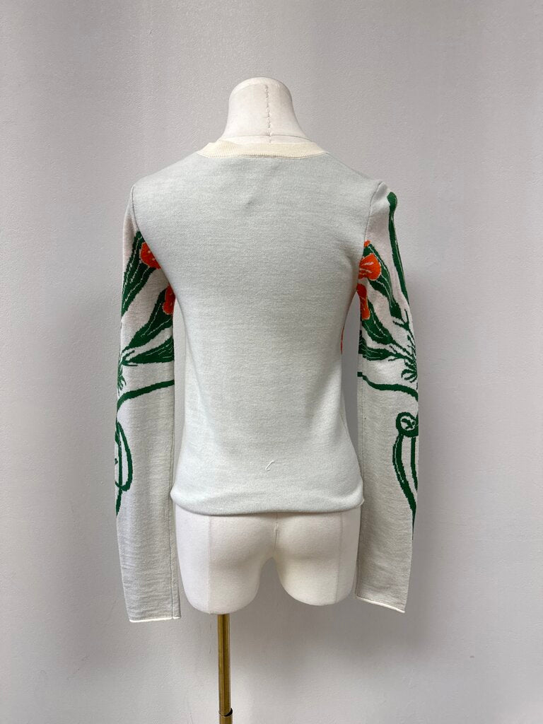 JW Anderson Ecru Floral Sweater
